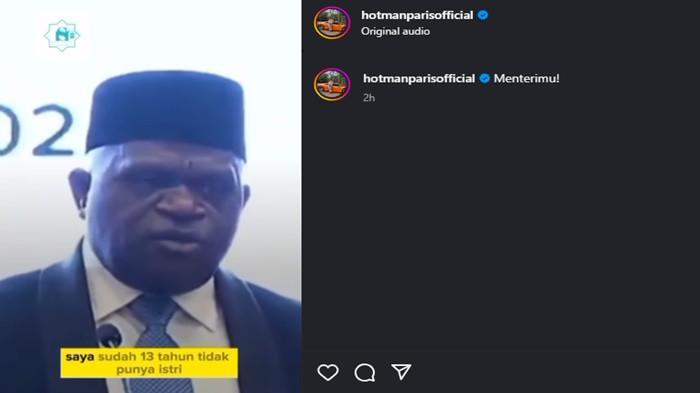 Hotman Paris Unggah Video Lawas Menteri HAM Natalius Pigai yang Akui Punya 3 Pacar