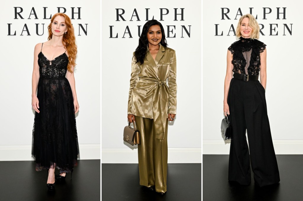 Jessica Chastain, Mindy Kaling and Naomi Watts dazzled in Ralph’s glamorous evening ensembles. Zach Hilty/BFA.com