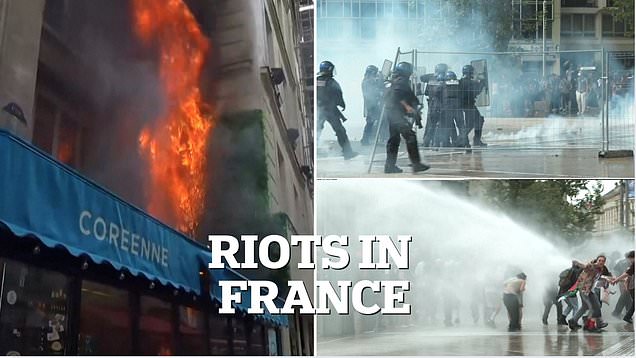 Riots break out in France as protestors demand Macron's resignation