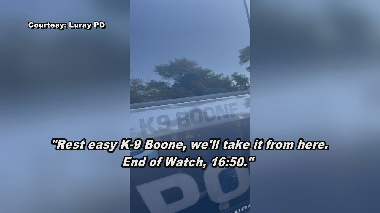 Luray Police Department mourns loss of K 9 Boone Luray Police Department mourns loss of K 9 Boone