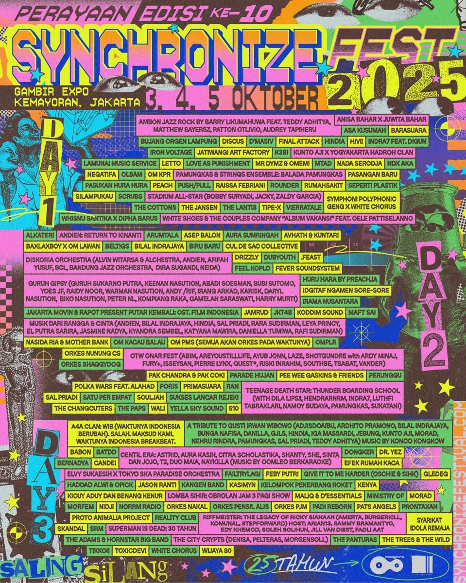 Rayakan 10 Tahun, Synchronize Fest 2025 dengan Konsep 