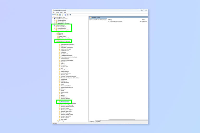 A screenshot showing how to disable Copilot in Windows 11