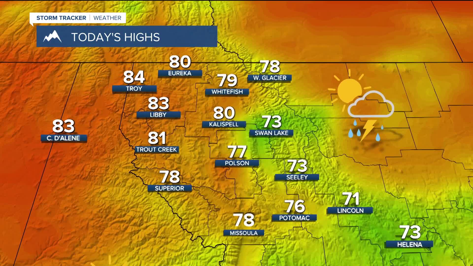 Isolated Storms Again Thursday