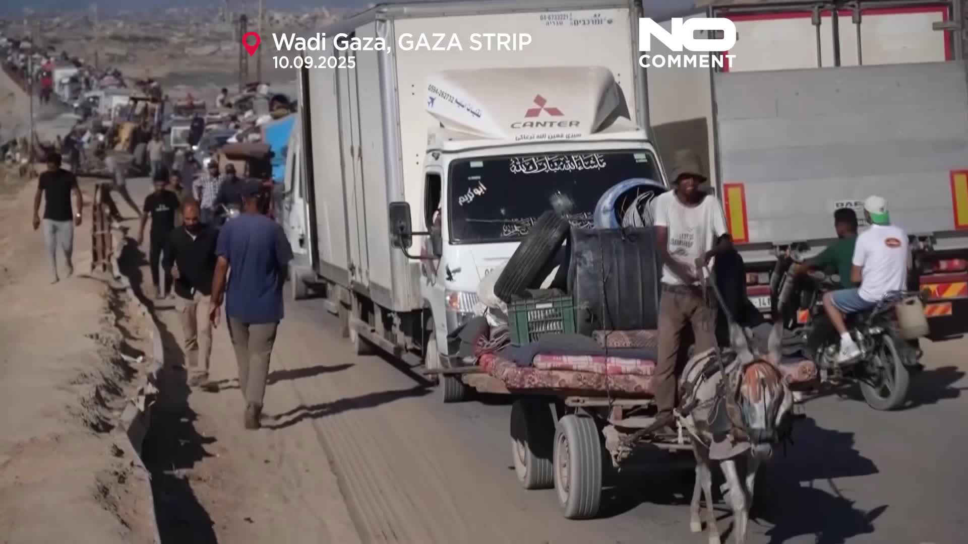 Palestinians flee Gaza after new evacuation order Palestinians flee Gaza after new evacuation order