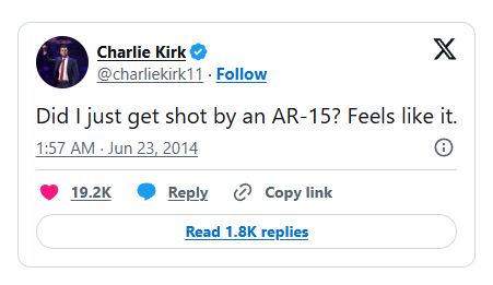 Old Tweet Shows Charlie Kirk Seemingly Foresaw His Death