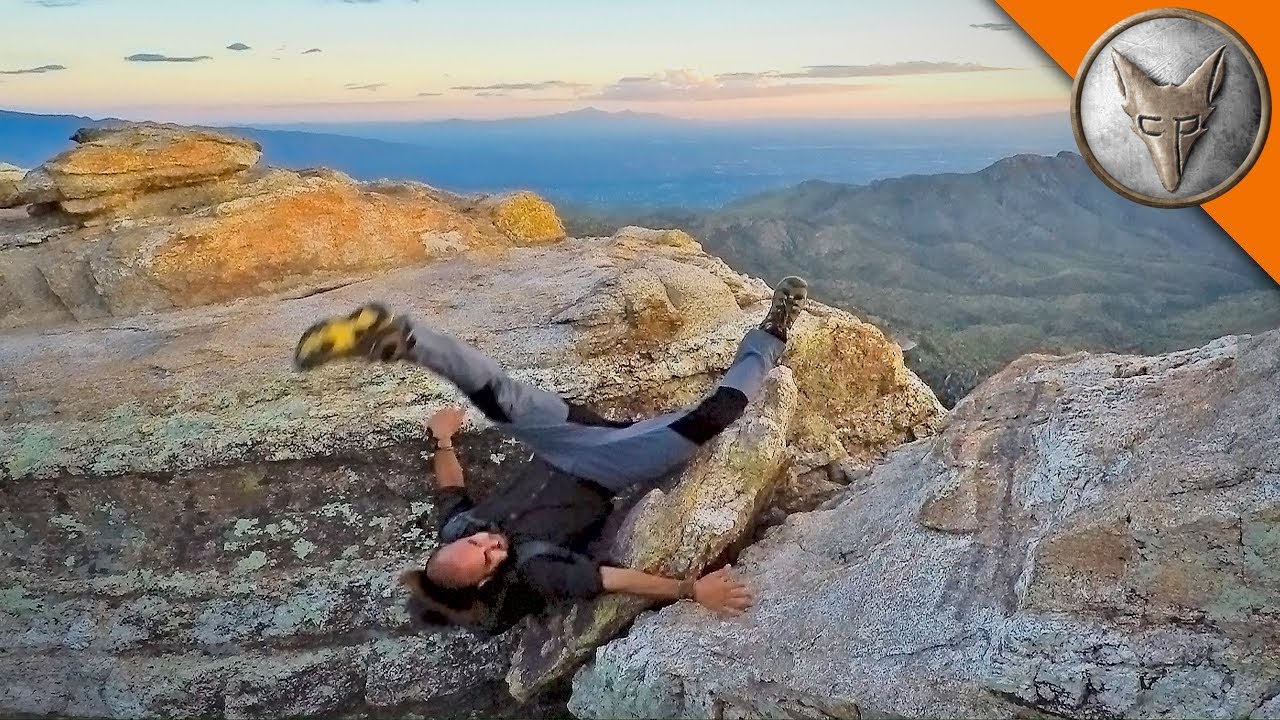 Dramatic Cliff Fall: Attempted Jump Ends in Failure