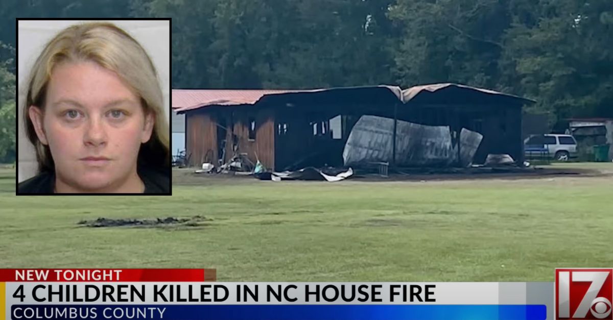 'Fully engulfed in flames' Mom left her house and young kids in care