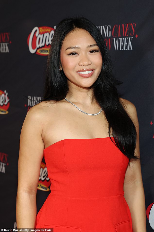 suni lee red dress Suni Lee Almost Pops Out Of Tight Red Dress On Her 22nd Birthday
