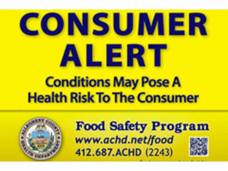 Consumer Alert Issued For Pittsburgh Eatery