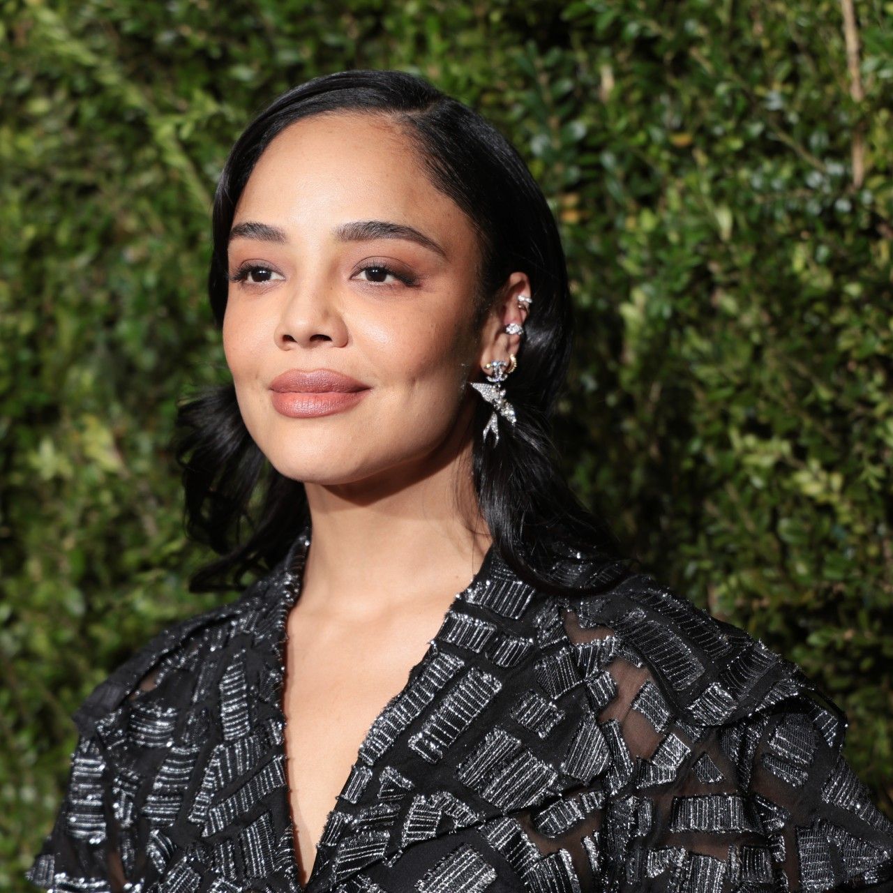 Tessa Thompson's Chic Slick Back Bun Is NYFW-Approved
