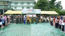 Kodam XII/Tpr Bantu Masyarakat dengan Gerakan Pangan Murah