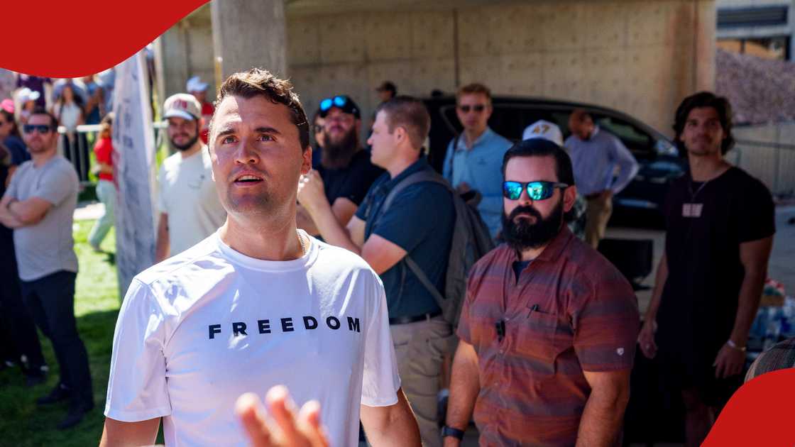 Charlie Kirk was shot during an event at Utah University. Photo: Trent Nelson. Source: Getty Images