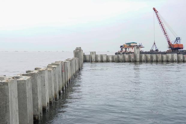 Beton Pesisir Cilincing Jadi Bagian Pelabuhan Marunda