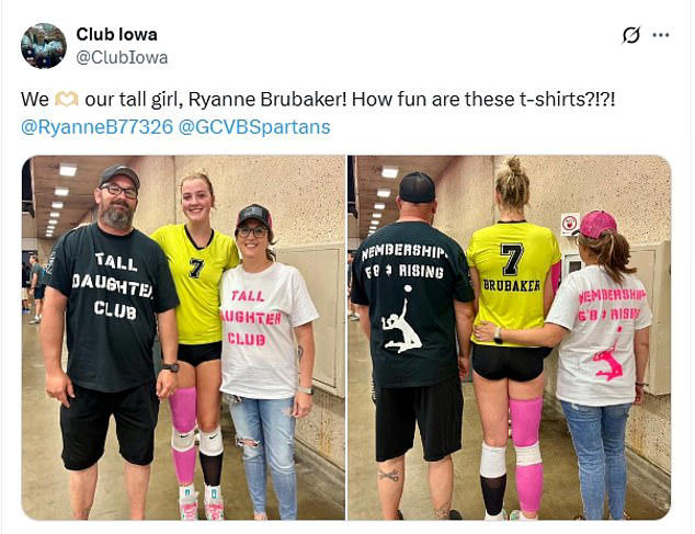 Her parents have previously joked about being in the 'Tall Daughter Club' Her parents have previously joked about being in the 'Tall Daughter Club'