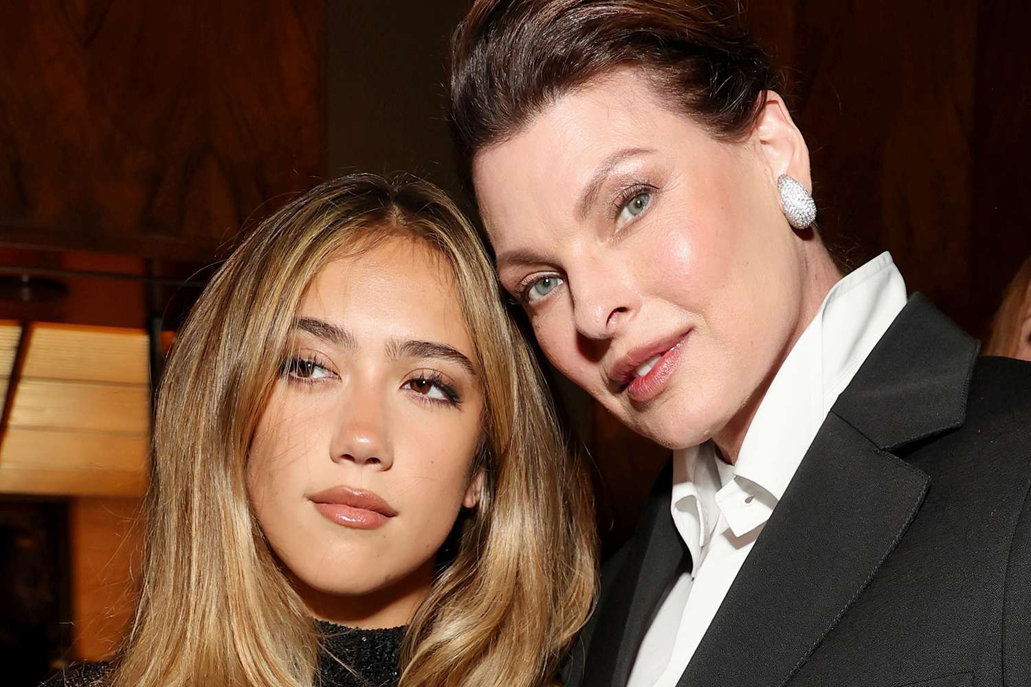 Linda Evangelista Makes Rare Appearance Alongside Salma Hayek's