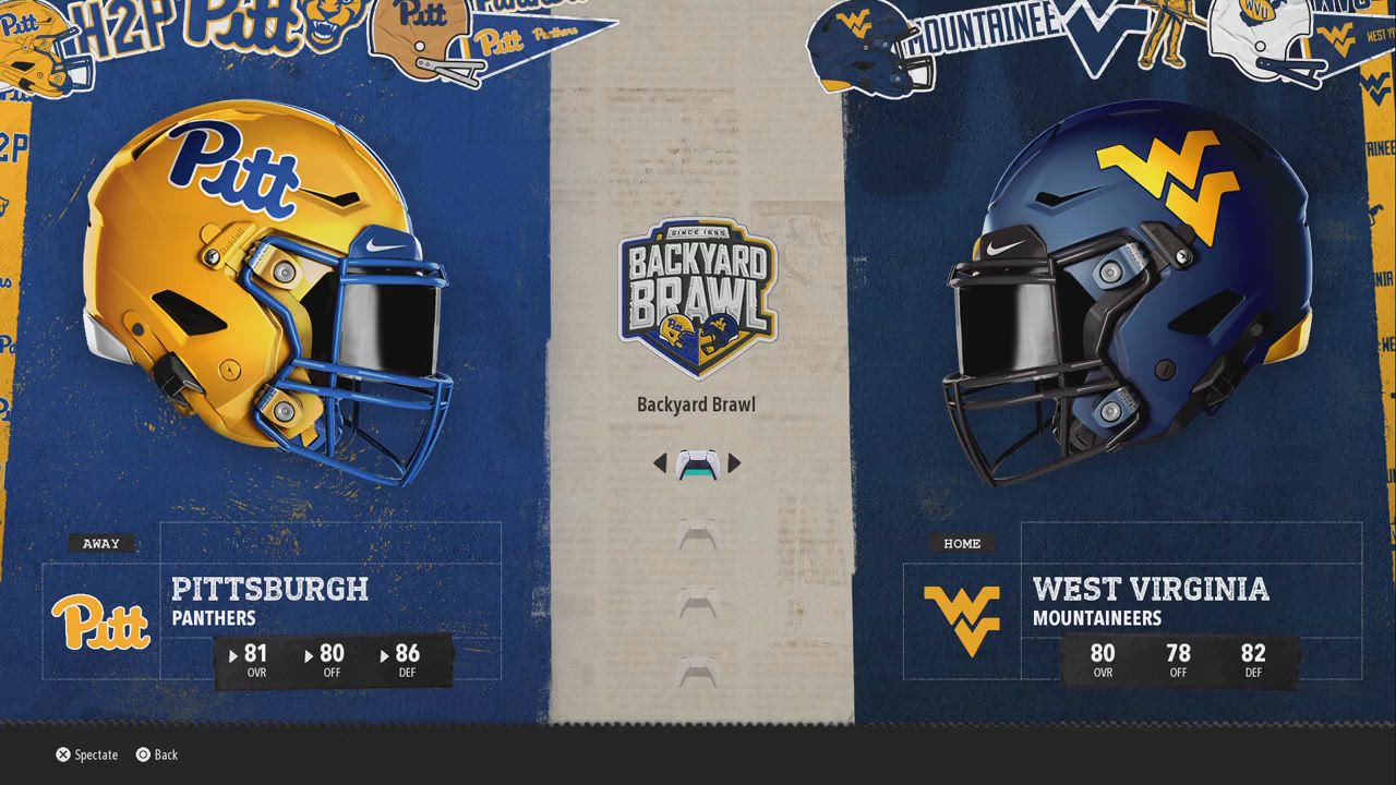 College Football 26 Simulation: West Virginia vs. Pitt