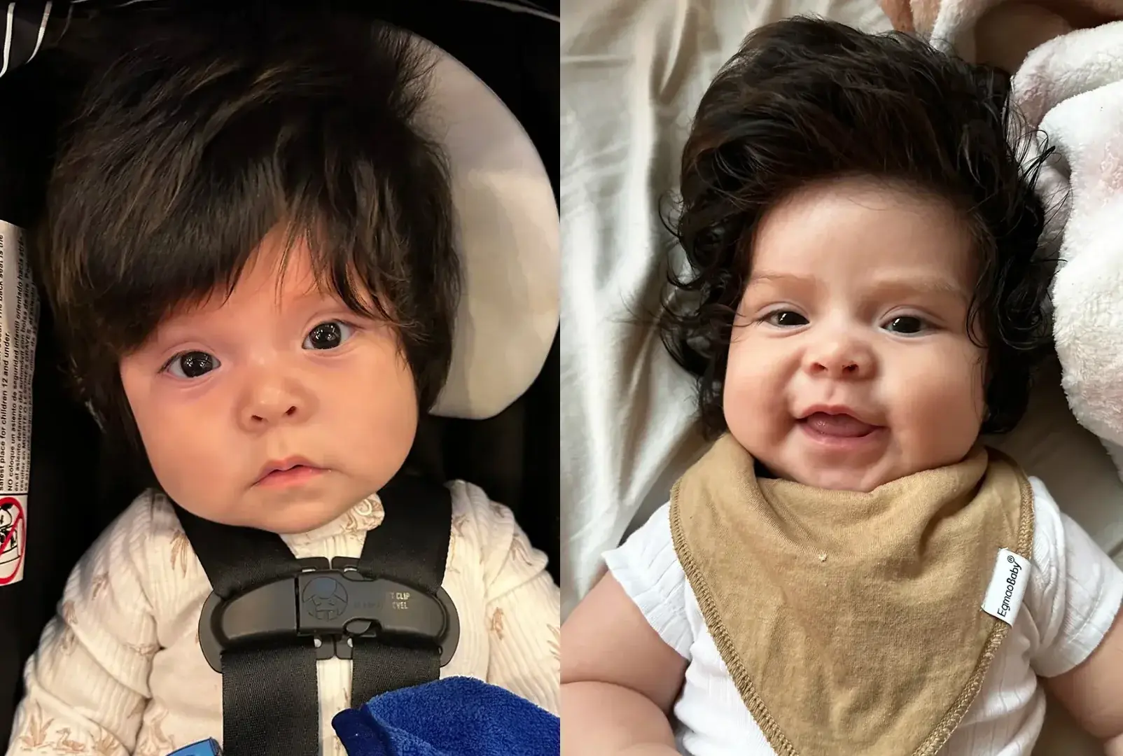 Bebê viraliza na internet com cabelo volumoso: "É difícil até de pentear"