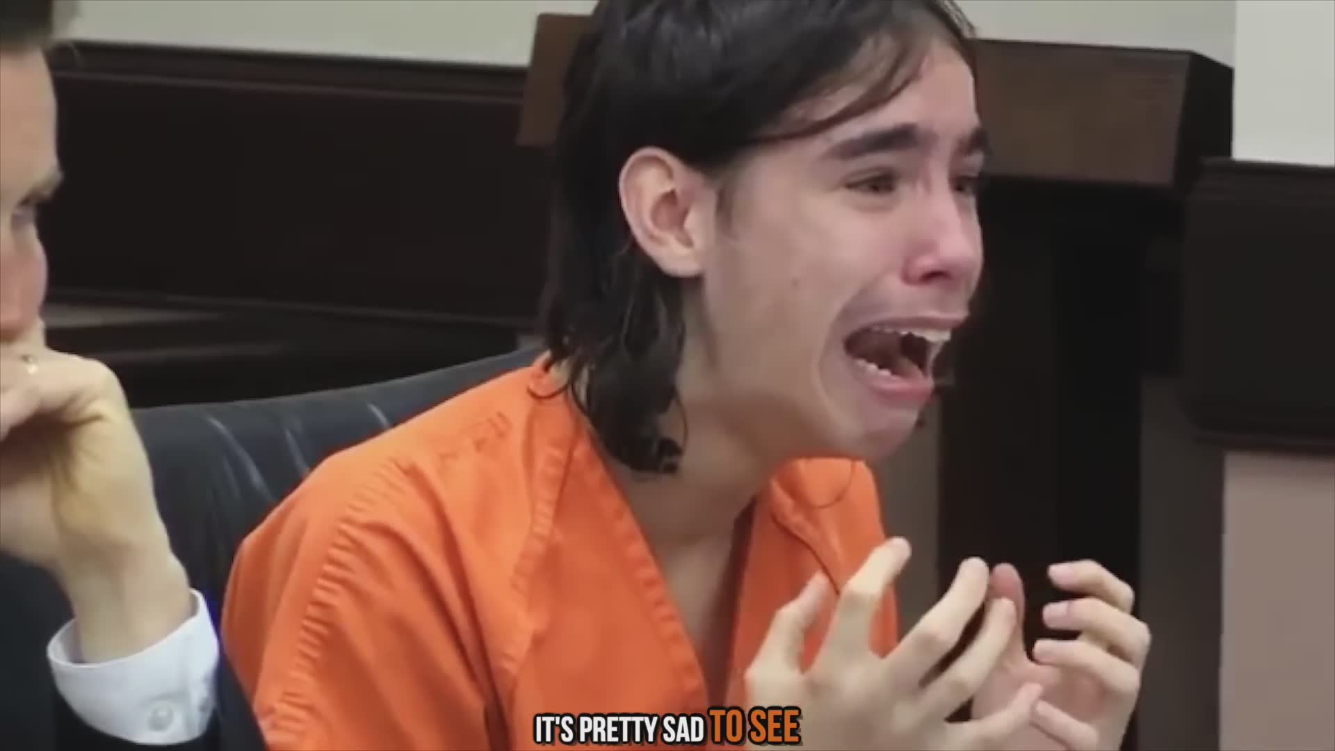 Guilty convicts reacting to life sentences in prison