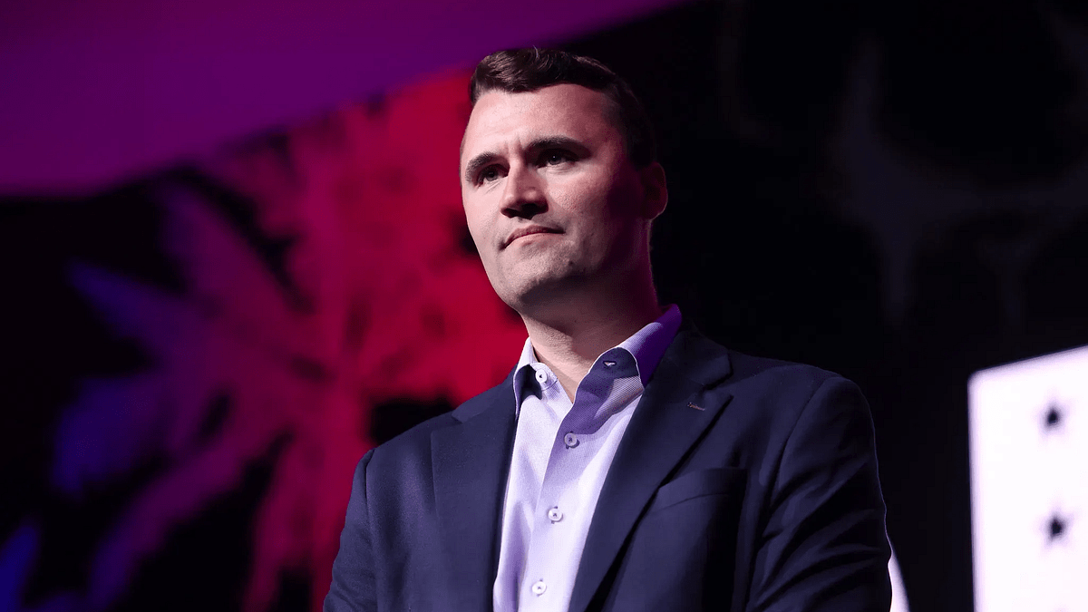 Charlie Kirk speaks at the 2025 Chapter Leadership Summit in Tampa, Fla., on July 11, 2025. Gage Skidmore / Flickr / CC BY-SA 4.0 / Cropped from Original