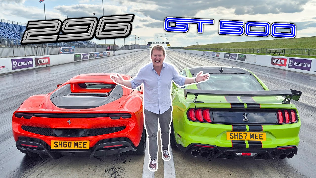 Drag Race – Ferrari 296 GTS vs Shelby GT500