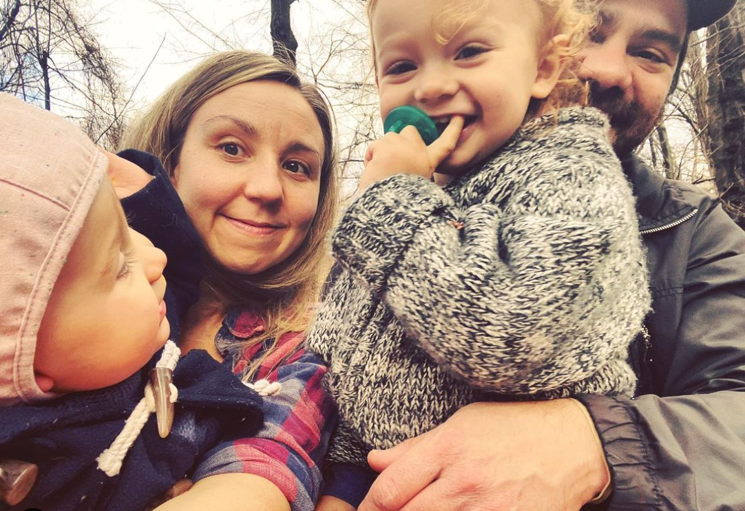 Melissa Petro mit ihrer Familie in New York.