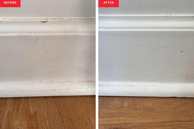 I Just Learned the Easiest Trick for Keeping Kitchen Baseboards Clean ...