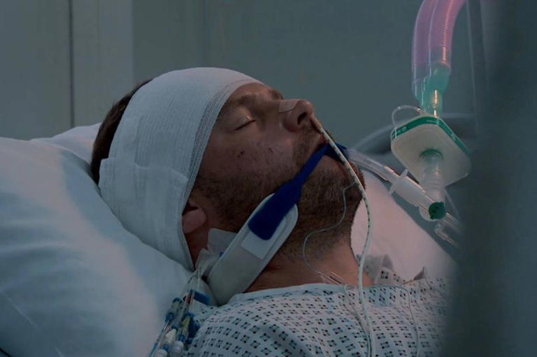 A new preview for Emmerdale next week has revealed the moment John Sugden prepares to silence his husband Aaron Dingle for good