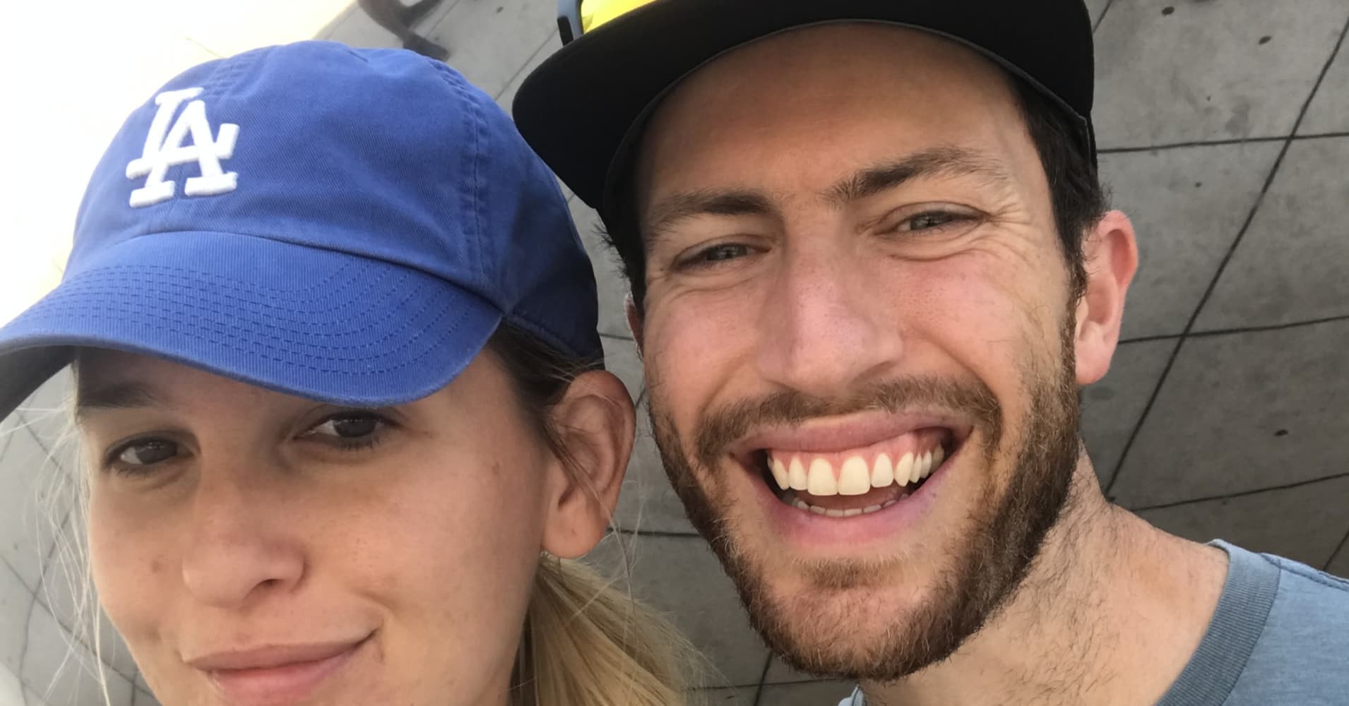 Jen Glanz and her husband in Chicago.