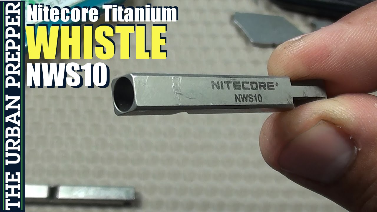 Nitecore eenkamer noodsignaalfluit gemaakt van titanium, 120db incl