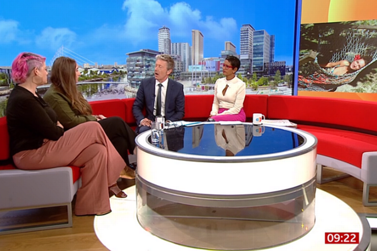 Sarm Heslop's friends on BBC Breakfast