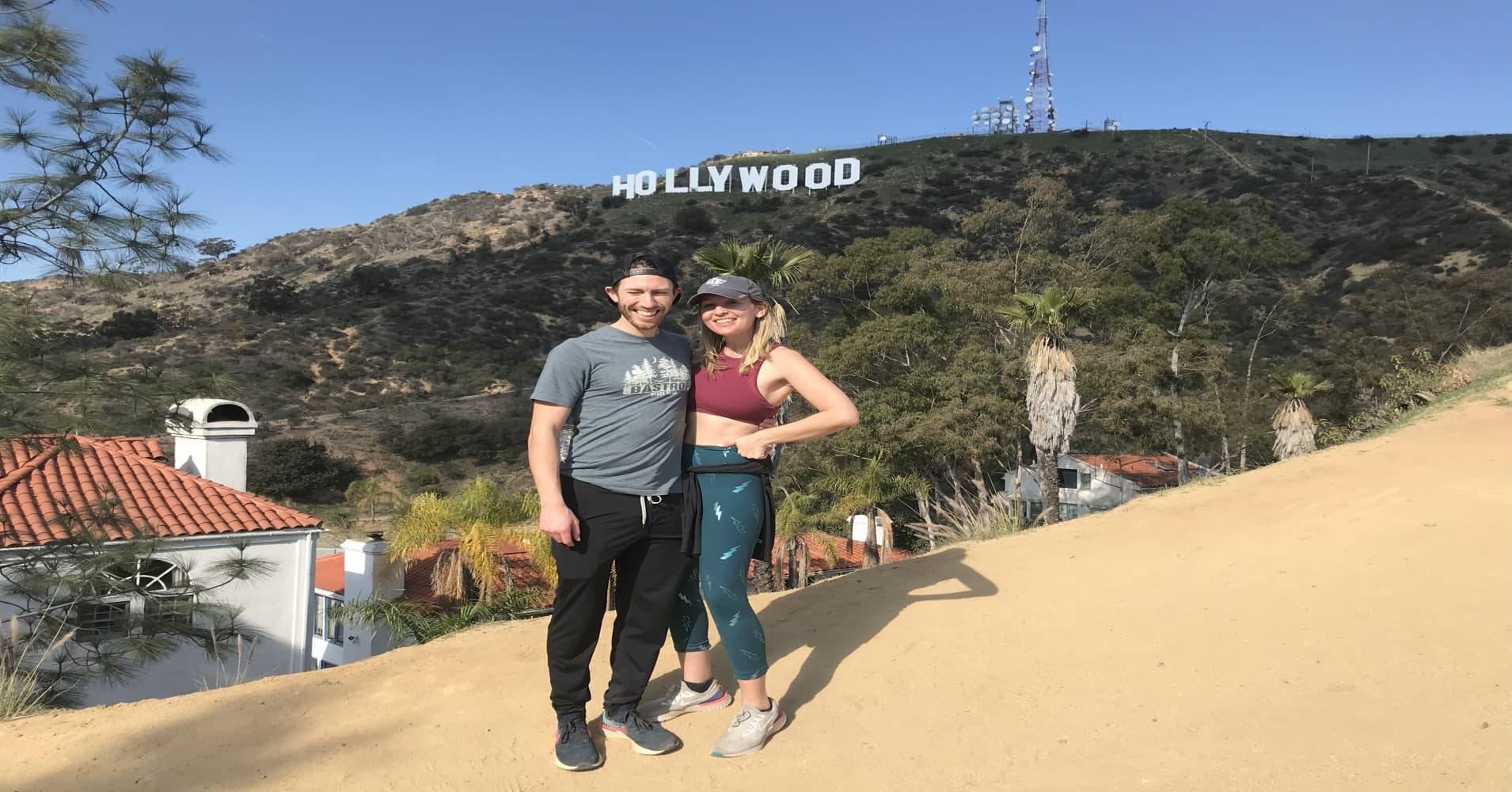Jen Glantz and her husband in Los Angeles.