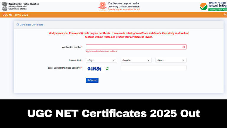 UGC NET Certificates 2025 Out; Here's How To Download