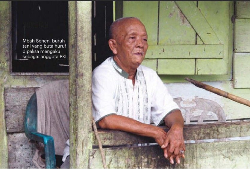 Mbah Senen, buruh tani buta huruf yang dipaksa mengaku sebagai anggota PKI. Jadi tahanan politik di Pulau Buru (Dok Majalah Intisari)