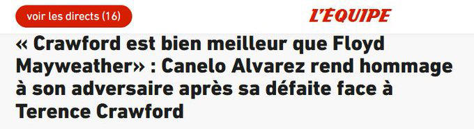 'La caída del rey': Así reaccionó la prensa internacional a la DERROTA de Canelo Álvarez ante Terence Crawford