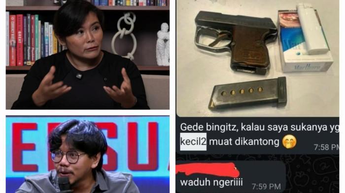 FERRY BONGKAR WAG - Konten kreator sekaligus CEO Malaka Project Ferry Irwandi tidak terima dirinya dituding telah melakukan fitnah terhadap TNI dan memanipulasi video viral untuk memojokkan TNI oleh grafolog sekaligus pengamat perilaku Gusti Ayu Dewi, yang meminta Ferry Irwandi melakukan klarifikasi ke publik. Gerah dengan tudingan Gusti Ayu, Ferry Irwandi lalu membongkar isi WhatsApp Grup (WAG) Gusti Ayu Dewi bersama 'orang besar' yakni para pejabat serta komisaris, yang ingin menjatuhkan dirinya. (YouTube inewsTV dan Bukan Kaleng Kaleng, IG @irwandiferry)
