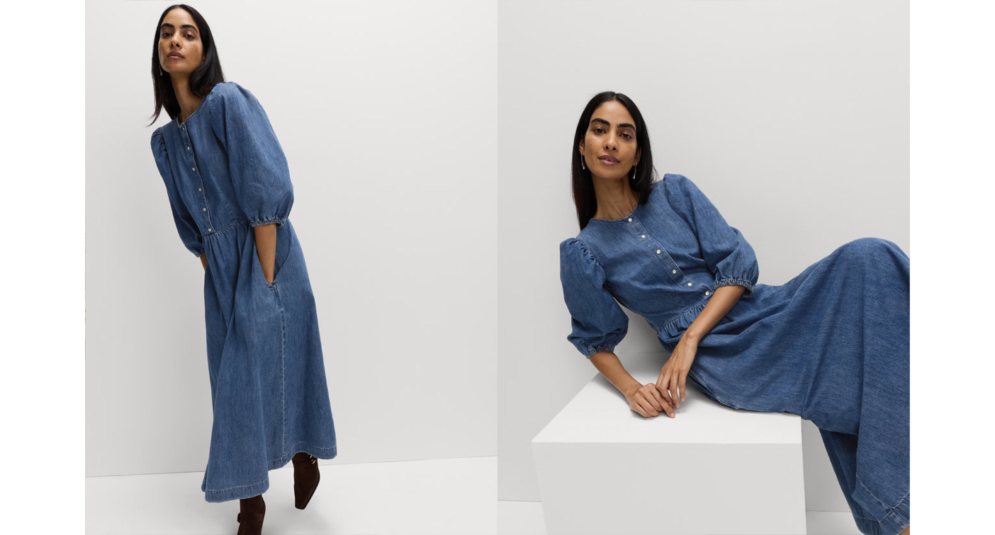 The M&S denim dress that sold out is back - and shoppers say it gets 'loads  of compliments'