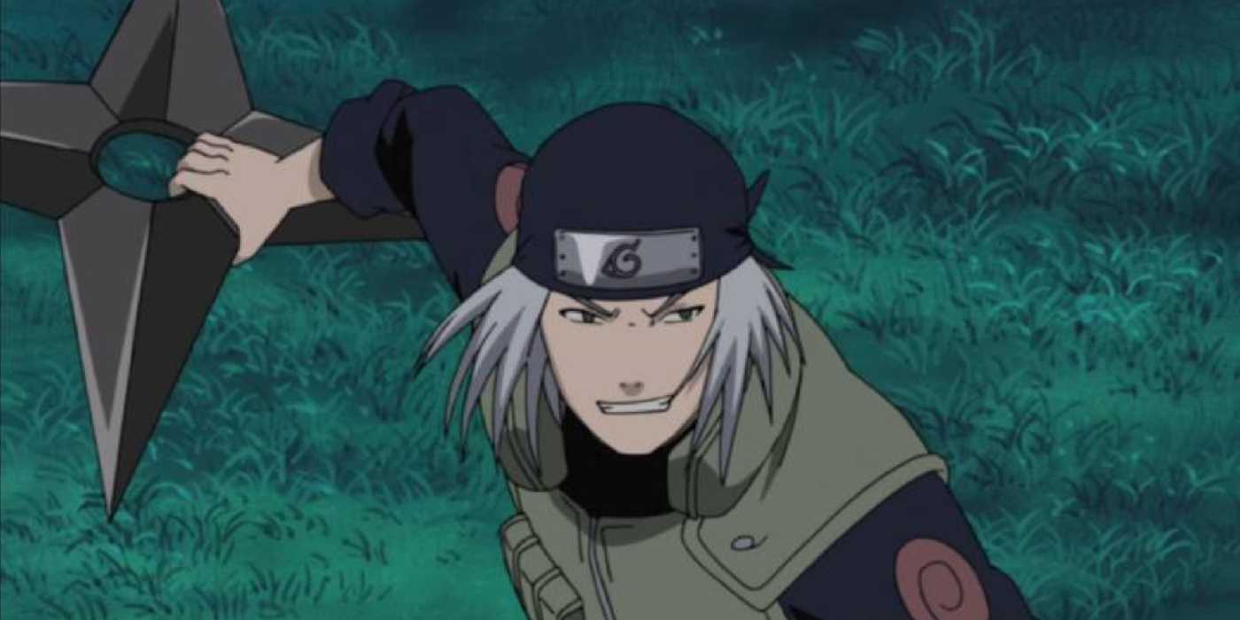 Naruto's Mizuki About to Throw a Big Shuriken