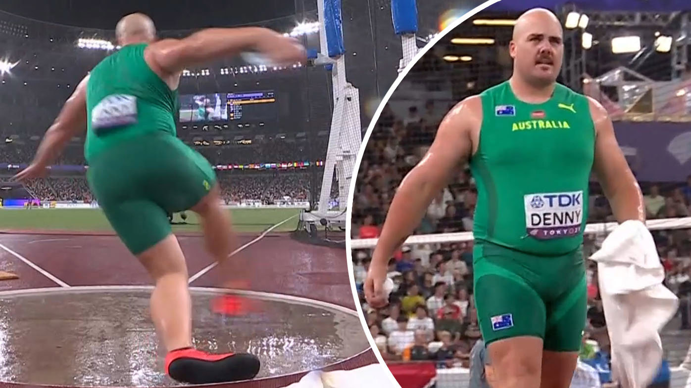 #39 Goodness me #39 : Aussie slips tosses discus in rage as rain pelts down #39 Goodness me #39 : Aussie slips tosses discus in rage as rain pelts down