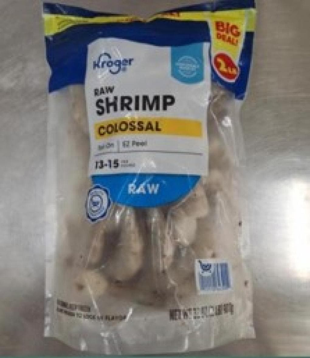 AquaStar (USA) Corp of Seattle, WA is recalling approximately 49,920 bags (net wt. 2lbs) of Kroger Raw Colossal EZ Peel Shrimp, approximately 18,000 bags (net wt. 2lbs) of Kroger Mercado Cooked Medium Peeled Tail-Off Shrimp and approximately 17,264 bags (net wt. 1.25lbs) of AquaStar Raw Peeled Tail-on Shrimp Skewers.