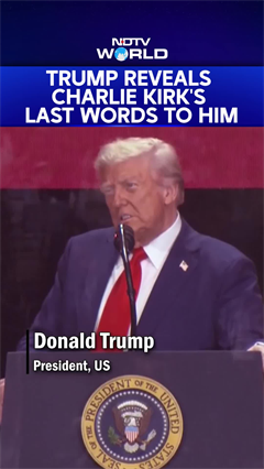 Trump Reveals Charlie Kirk's Last Words To Him | Charlie Kirk Memorial