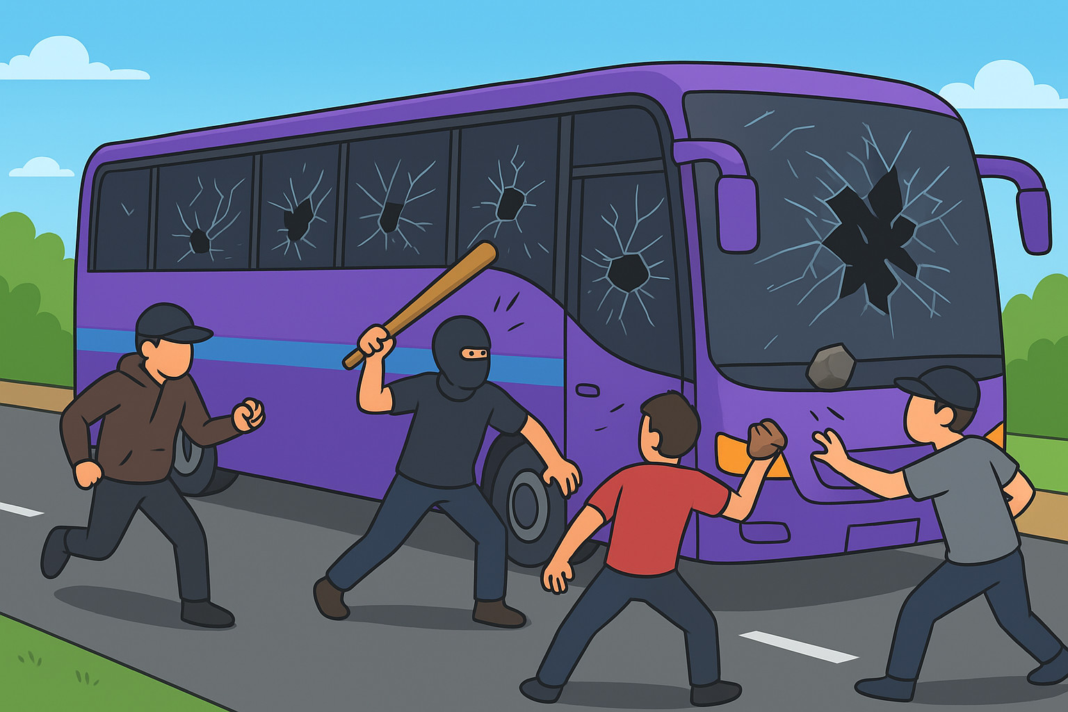 Bus Suporter Persita Dirusak di Semarang, 35 Orang Ditahan, Siapa Pelaku?