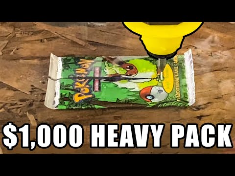 Opening a $1,000 Pokemon pack with a 60,000 PSI waterjet