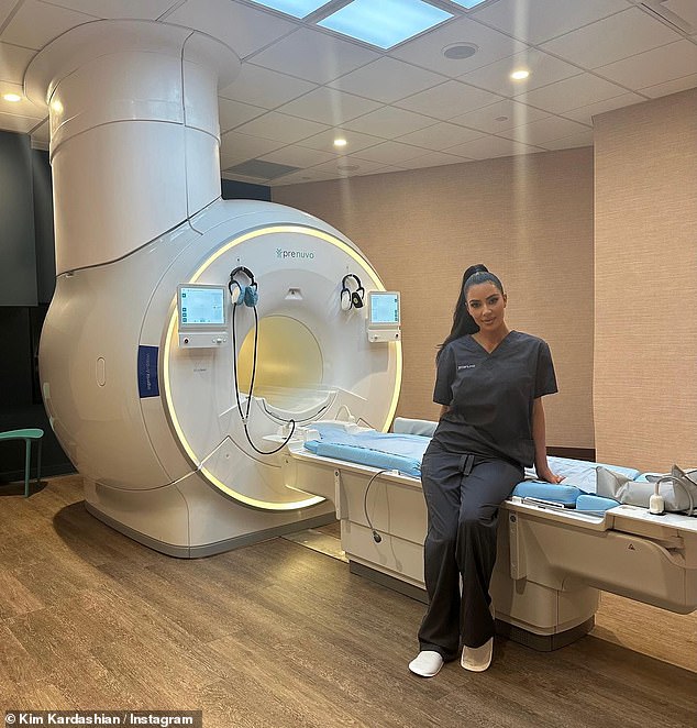 Holly is the latest of a string of celebrities who have undergone a full body check as she joins the likes of Kim Kardashian (pictured) and Cindy Crawford