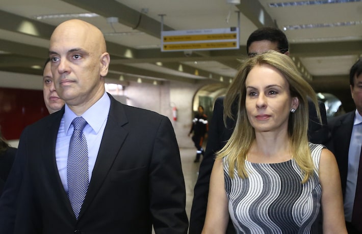 O ministro Alexandre de Moraes e a mulher dele, Viviane Barci: advogada &eacute; alvo de requerimento na CPI do Crime Organizado Foto: Andr&eacute; Dusek/Estad&atilde;o
