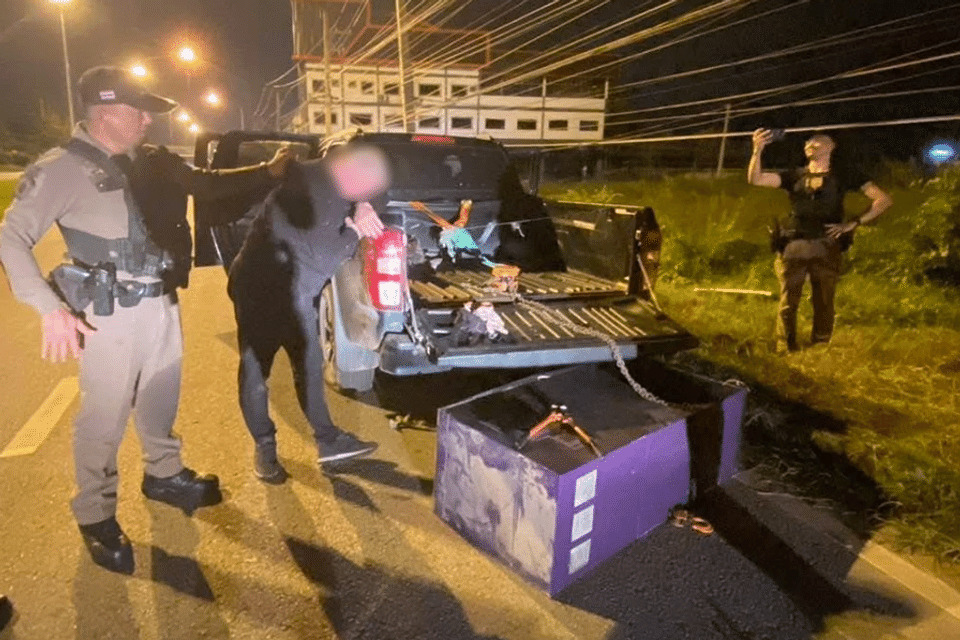 Dùng xe bán tải trộm cây ATM khỏi ngân hàng