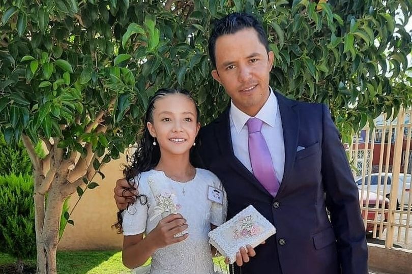 Paloma Nicole Arellano Escobedo with her dad, Carlos Arellano