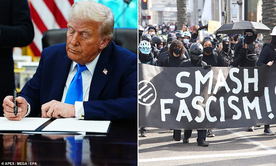 Trump's executive order brands Antifa a 'domestic terrorist organization'