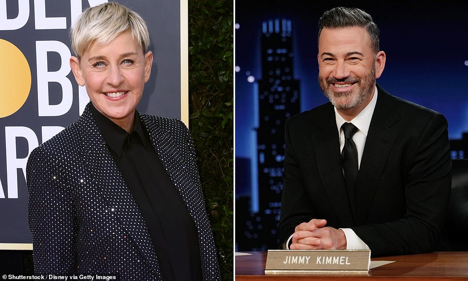 Ellen DeGeneres reacts to Jimmy Kimmel's show returning