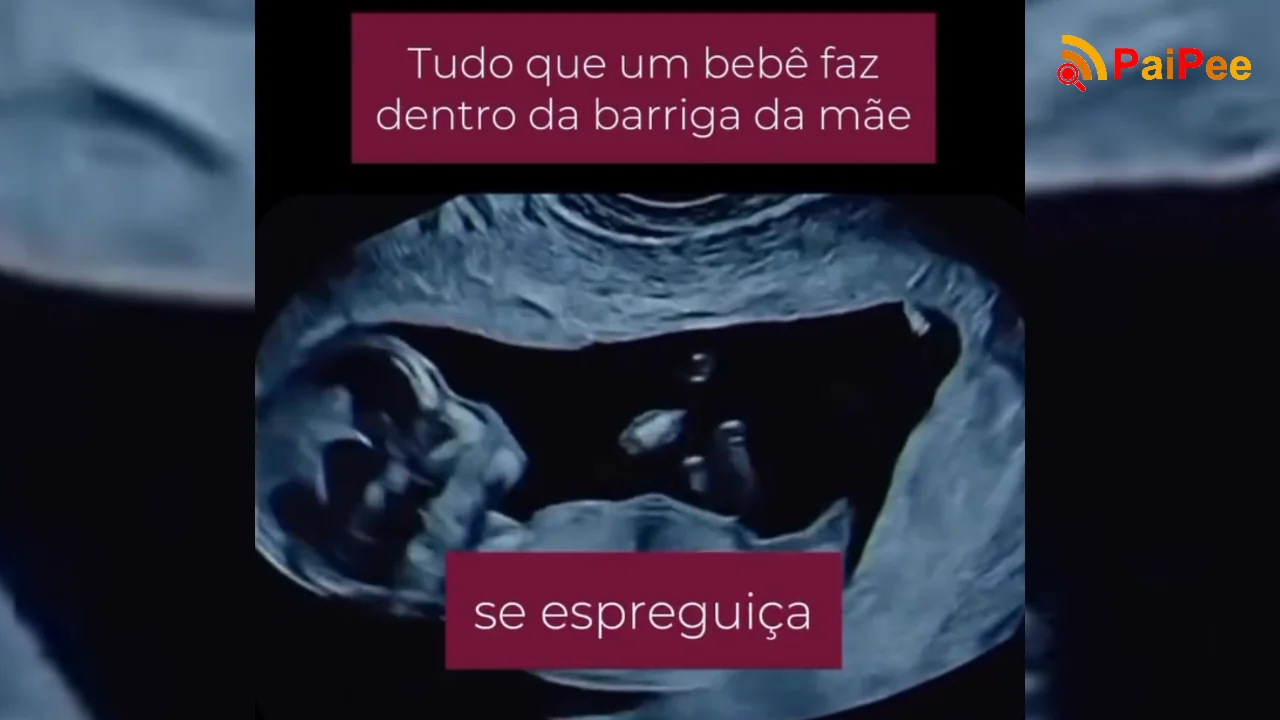 Surpreendente: veja o que o bebê faz dentro da barriga da mãe