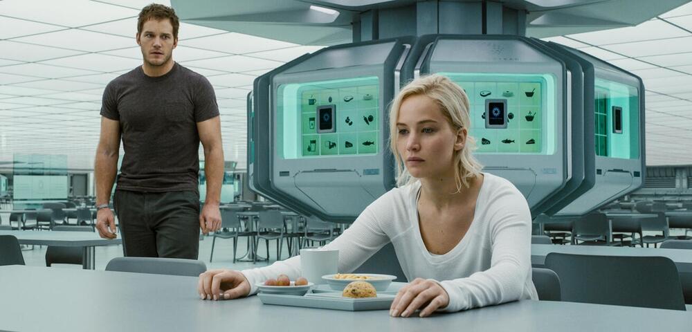 Chris Pratt und Jennifer Lawrence in Passengers